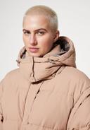 Jjxx Longline Puffer Coat With Tie Waist in beige-Neutral