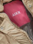 Jjxx Longline Puffer Coat With Tie Waist in beige-Neutral