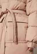 Jjxx Longline Puffer Coat With Tie Waist in beige-Neutral