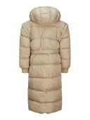 Jjxx Longline Puffer Coat With Tie Waist in beige-Neutral