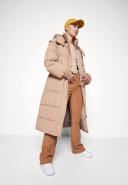 Jjxx Longline Puffer Coat With Tie Waist in beige-Neutral