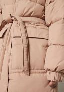 Jjxx Longline Puffer Coat With Tie Waist in beige-Neutral