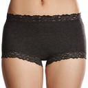 Jockey Parisienne Cotton Marle Full Brief - Charcoal Marle