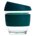JOCO 8oz Glass Reusable Coffee Cup (Deep Teal)