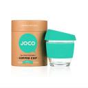 JOCO 8oz Glass Reusable Coffee Cup (Deep Teal)