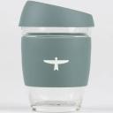 JOCO 8oz Glass Reusable Coffee Cup (Mood Indigo)