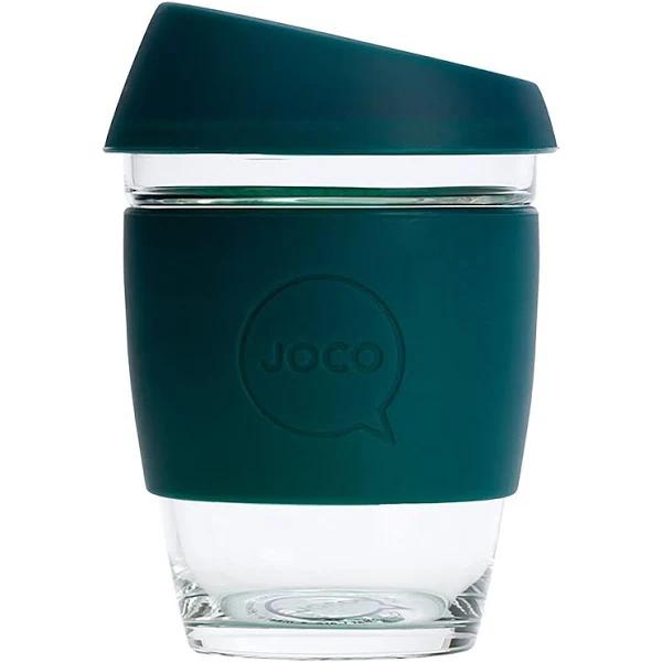 JOCO Reusable Glass Cup Deep Teal (12oz)