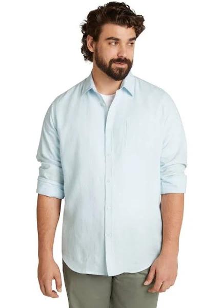 Johnny Bigg Anders Linen Shirt Ice Blue 8XL