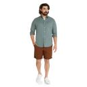 Johnny Bigg Anders Linen Shirt in Thyme Green Sage 7XL