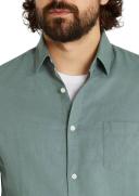 Johnny Bigg Anders Linen Shirt in Thyme Green Sage 8XL