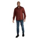 Johnny Bigg Anders Linen Shirt in Wine 9XL