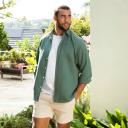 Johnny Bigg Anders Linen Shirt Moss 2XL