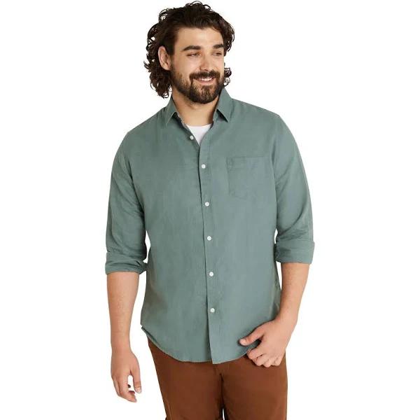 Johnny Bigg Anders Linen Shirt Thyme 6XL