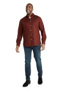Johnny Bigg Anders Linen Shirt Wine 2XL