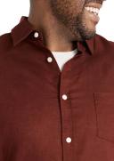Johnny Bigg Anders Linen Shirt Wine 8XL