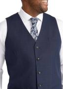 Johnny Bigg Damon Check Waistcoat Navy 50L
