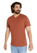 Johnny Bigg Essential V-Neck Tee in Tangerine Sunset 8XL
