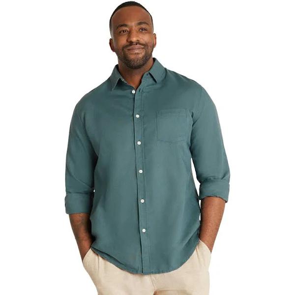 Johnny Bigg Men's Anders Linen Shirt Teal 9 XL