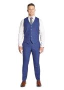 Johnny Bigg The Gianni Check Waistcoat Marine 58