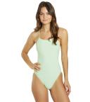 JOLYN Women's Brandon 2 Solid One Piece Swimsuit - Mint | Polyester - Swimoutlet.com