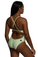 JOLYN Women's Brandon 2 Solid One Piece Swimsuit - Mint | Polyester - Swimoutlet.com