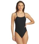 JOLYN Women's Jackson 4 Solid One Piece Swimsuit - Black | Polyester - Swimoutlet.com