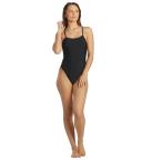 JOLYN Women's Jackson 4 Solid One Piece Swimsuit - Black | Polyester - Swimoutlet.com