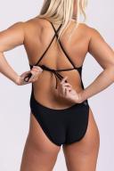 JOLYN Women's Jackson 4 Solid One Piece Swimsuit - Black | Polyester - Swimoutlet.com