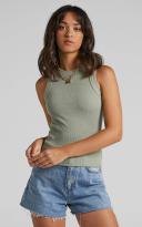 Jonesy Singlet - Oil Green - XS - Neuw Denim