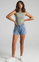 Jonesy Singlet - Oil Green - XS - Neuw Denim