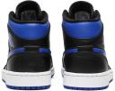 Jordan 1 Mid Black/Hyper Royal Men's Shoes, Grey, Size: 14