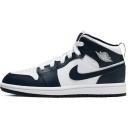 Jordan 1 Mid Deep Black Nubuck Swoosh (GS)