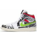 Jordan 1 Mid Deep Black Nubuck Swoosh (GS)