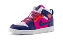 Jordan 1 Mid Pink/Purple Preschool Girls' Shoes, Size: 2