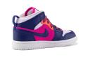 Jordan 1 Mid Pink/Purple Preschool Girls' Shoes, Size: 2