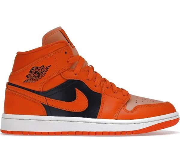 Jordan 1 Mid SE Rush Orange Crimson Bliss (Women's)