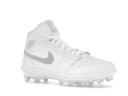 Jordan 1 Mid TD Cleat White Grey Fog