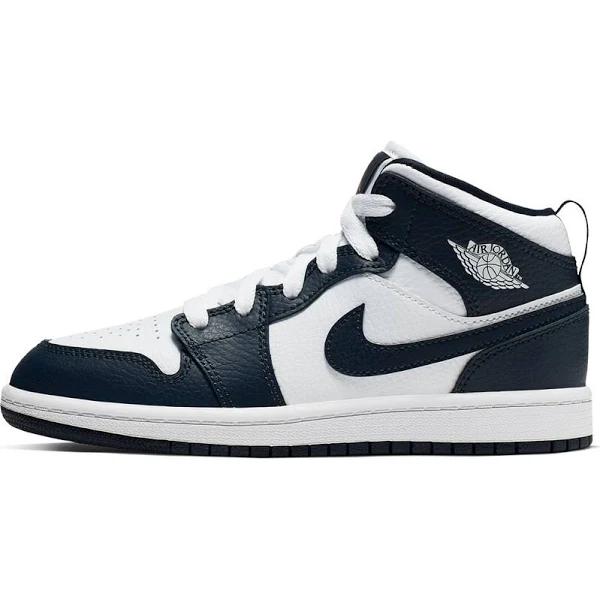 Jordan 1 Mid White Metallic Gold Obsidian (PS)
