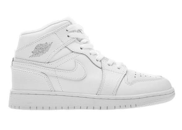Jordan 1 Mid White Pure Platinum (2018) (GS)