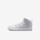 Jordan 1 Mid Younger Kids' Shoe - 1 - White