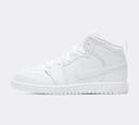 Jordan 1 Mid Younger Kids' Shoe - 1 - White