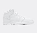 Jordan 1 Mid Younger Kids' Shoe - 1 - White