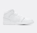 Jordan 1 Mid Younger Kids' Shoe - White
