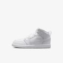 Jordan 1 Mid Younger Kids' Shoe - 1 - White