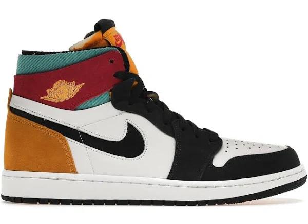 Jordan 1 Zoom Air CMFT Multicolor Shoes - Size 7.5 - Anthracite/Rush Pink