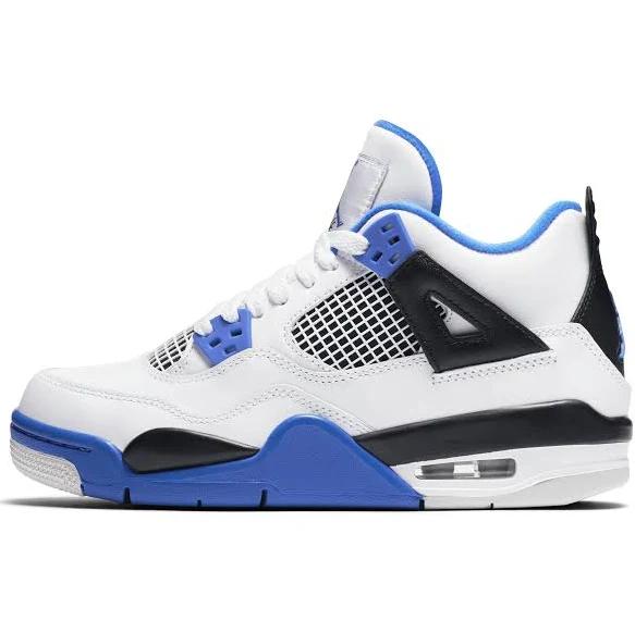 Jordan Air Retro 4 Junior - White/Royal Blue - Kids