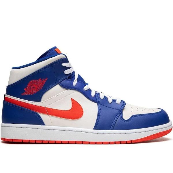 Jordan Men's White Air 1 MID Knicks sneakers