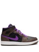 Jordan Men's White Air 1 Mid Palomino sneakers