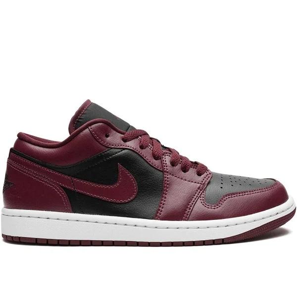 Jordan Women's Black Air 1 Low Dark Beetroot sneakers