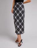 Jorge - Womens Skirts - Skylar Maxi Skirt Check - at Edge Clothing - Size:14